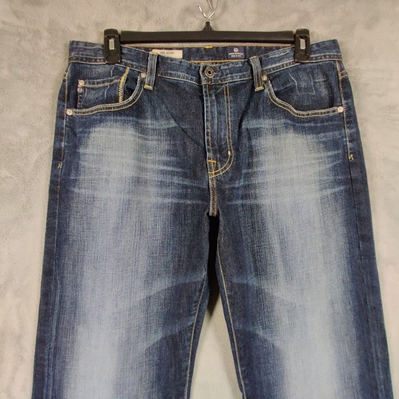 AG Adriano Goldschmied Jeans Men 36 Blue Hero Relaxed Straight Denim Pants 36x34 - Picture 3 of 9
